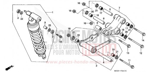 COUSSIN ARRIERE CBR1000FR de 1994